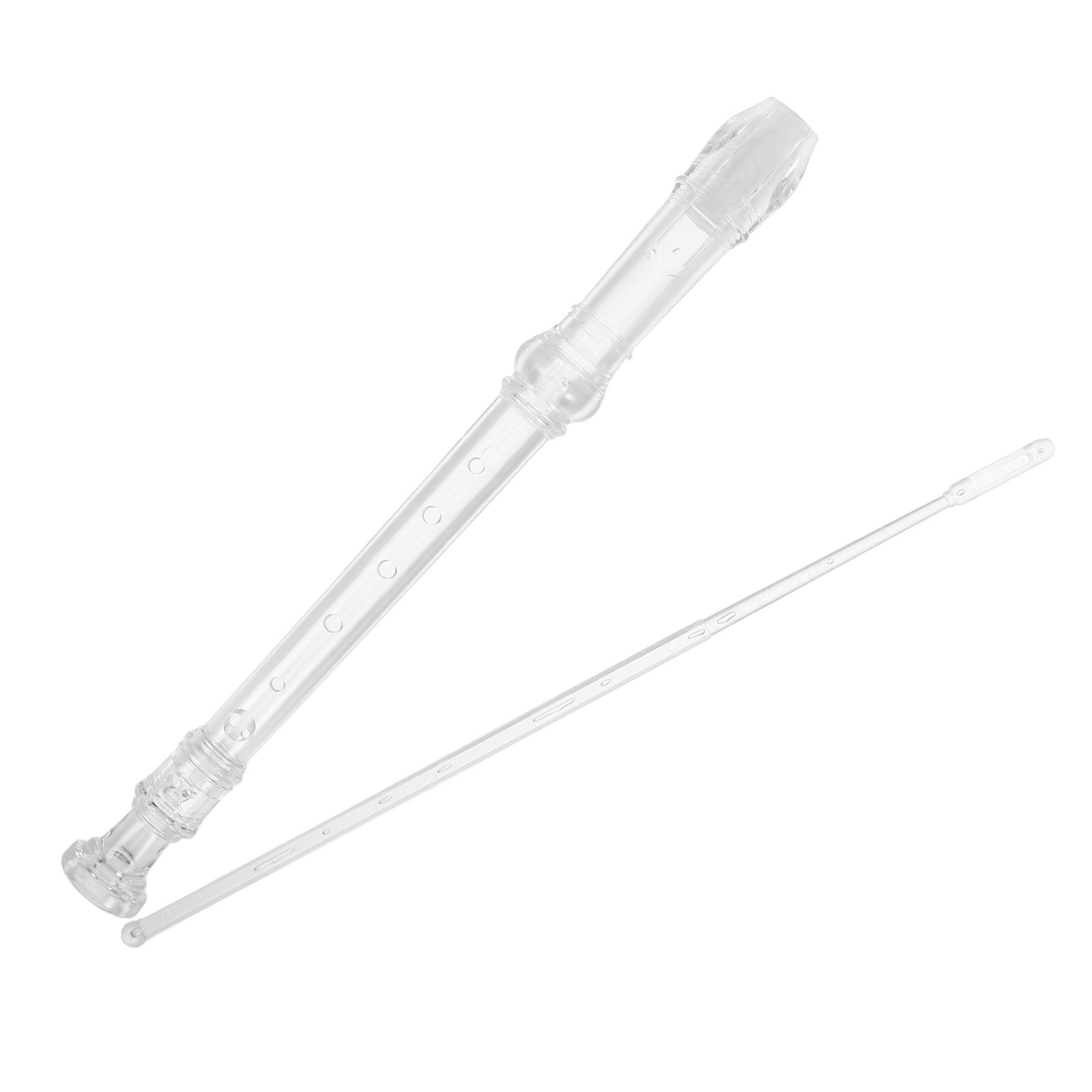 Soprano Recorder Plastic - 1Set 8-gaats transparante sopraanblokfluit voor kinderen,