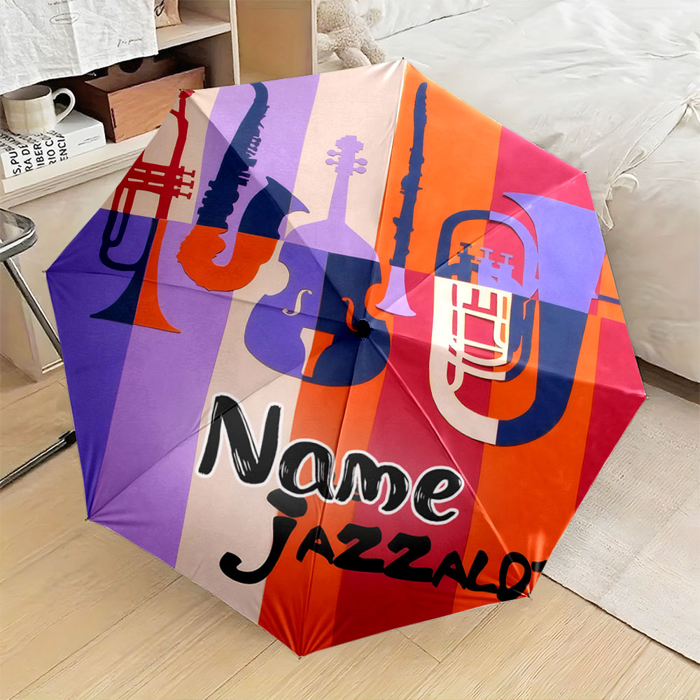 Musical Instrument And Names - Paraplu met een persoonlijke naam, 