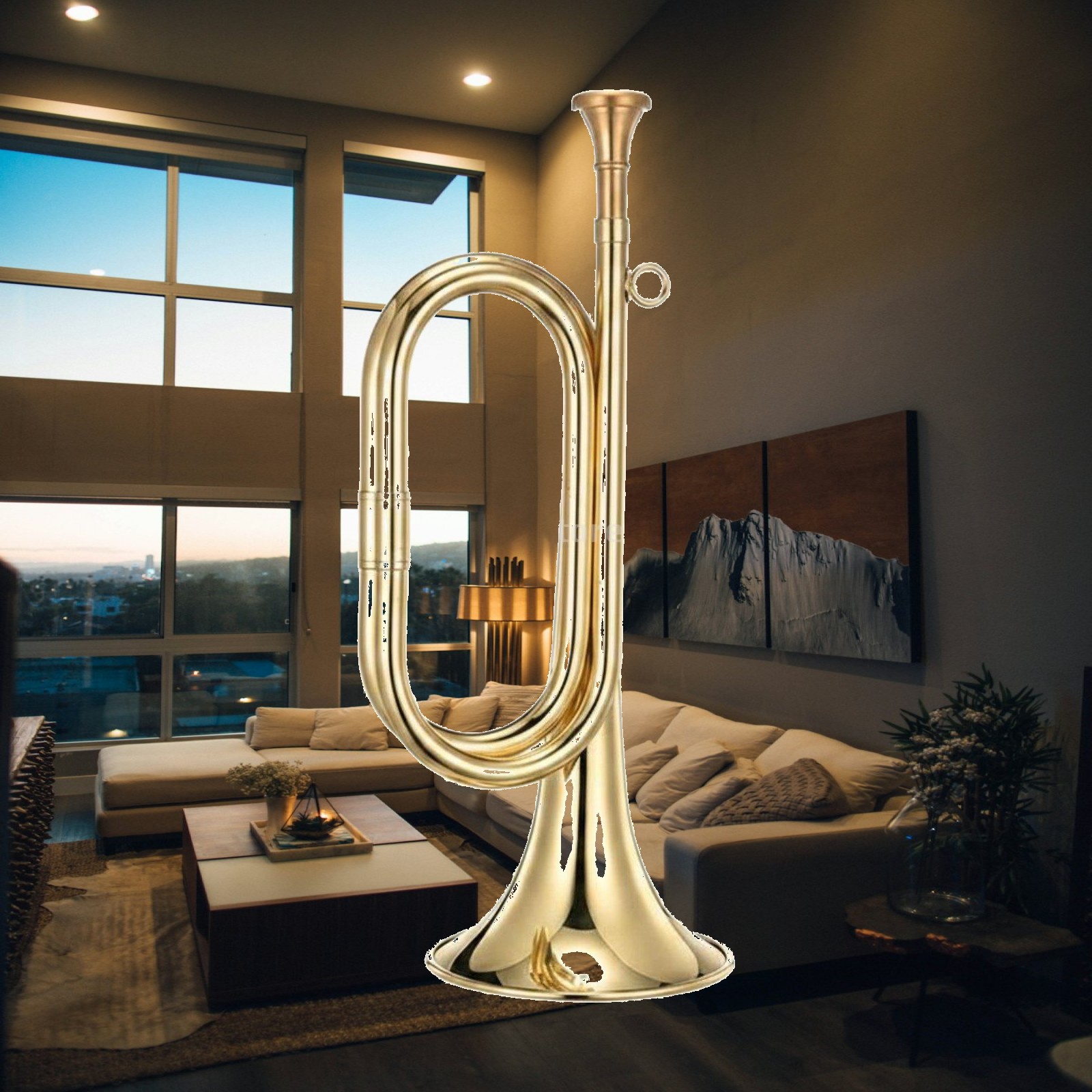 Musical Instrument Bugle - Draagbare kavaleriehoorn van messing, lichtgewicht messing