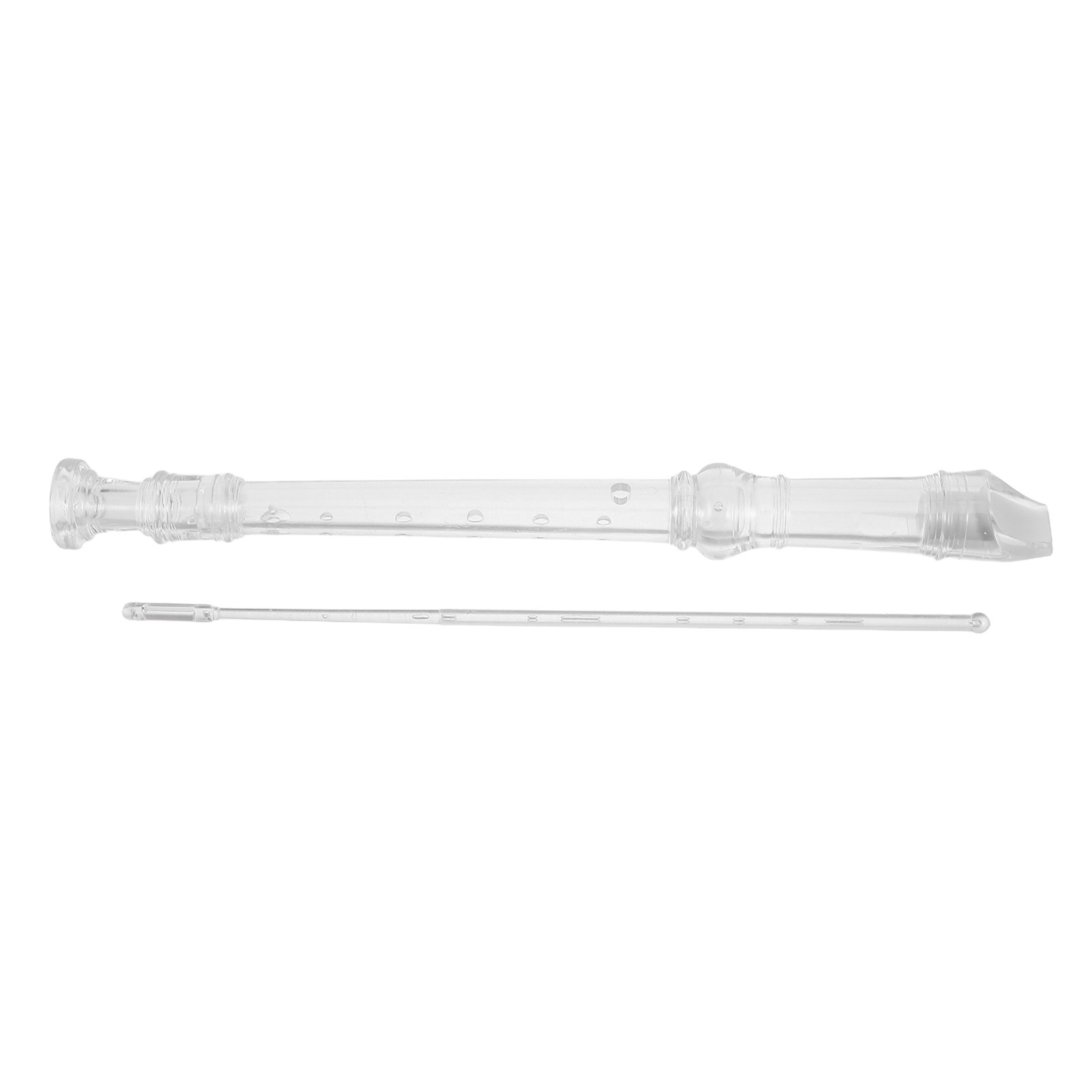 Soprano Recorder Plastic - 1 set 8-gaats transparante sopraanblokfluit voor