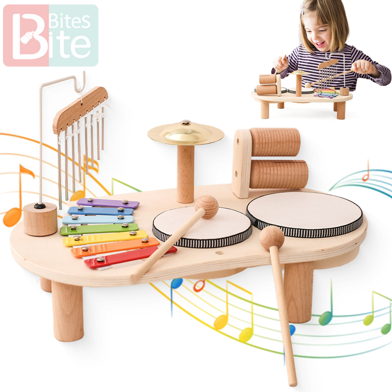 Musical Instrument Harmonium - Baby Educatief Speelgoed Houten Eolische Bells