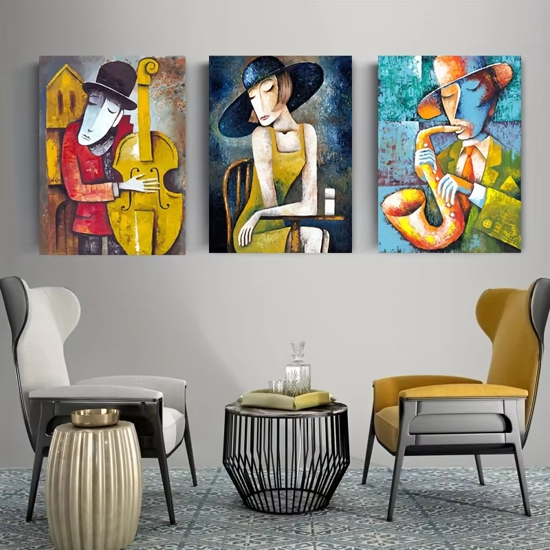 Abstract Picasso Kunstwerk Man - Picture Of Musical Instrument recensie en prijs